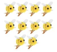Toyvian 10 pièces Bee Barrettes For Women Mini Hair Clips With Strong Grip Versatile Spring Birthday Party Accessories Portable And Stylish Hairpins
