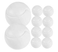 Toyvian 10 Pièces Boule Creuse en Plastique Ballons Chasseurs des balles Balle en Plastique Balles décorations de fête de Base-Ball entraînement de Baseball Blanche