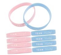 Toyvian 10 Pièces bracelet révélateur de genre bébé révèle des décorations bracelet en silicone shower cotillons pour garçon de de bébé Gel de silice