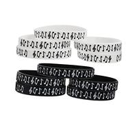 Toyvian 10 Pièces Bracelets Silicone Music Festival Noir et Blanc Décorations Notes de Musique Accessoires Confortables pour et Concerts