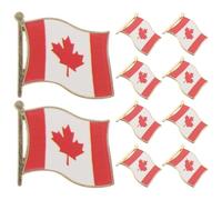 Toyvian 10 Pièces Broches Émaillées Drapeau Canada Épingle Érable Patriotique Alliage Badge National pour Vêtements Sacs Chapeaux Souvenirs et Accessoires de Voyage
