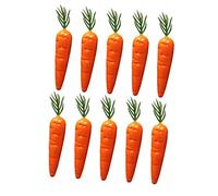 Toyvian 10 Pièces Carotte succulentes Cute Mignonette Accessoires Photo Adorable décoration Maison Mini Plantes Trousse Jouets Ornements de Bureau Faux légumes polystyrène expansé Orange