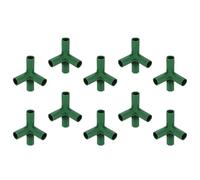 Toyvian 10 Pièces Connecteur de Serrage Renforce la Structure 4 Voies en Plastique Vert Résiste au Vent la Pluie pour Supports de Fleurs et Tuteurs pour Jardin Extérieur