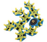 Toyvian 10 Pièces Crampons de Golf Universels, TPU et Fer à Filetage | Remplacement Rapide installation Incluse, Traction Améliorée, pour Gazon Humide et Entretien