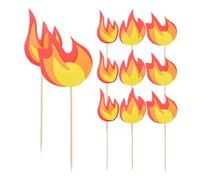 Toyvian 10 pièces Décorations Gâteau Camion Pompiers Accessoires Gâteaux Thème Secours Incendie Fournitures Fête Anniversaire Décorations Faciles à Poser et Réutilisables