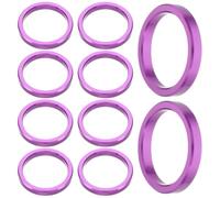 Toyvian 10 Pièces Entretoise de Jeu de Direction pour Fourche de Vélo en Alliage D'aluminium Anodisé, Épaisseur 10mm, Améliore Le Contrôle du Vélo pour Usage Quotidien Pratique