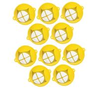 Toyvian 10 pièces Lot de Entonnoirs à Peinture Maille Métallique Filtre Fin Résistant pour Peinture à Huile Tamis Robustes pour Éliminer Impuretés et Grumeaux Entonnoirs Étroits Jaunes
