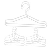 Toyvian 10 Pièces Mini-Cintre Accessoires De Maison De Poupée Miniature Porte-poupée Crochets De Connecteur De Cintre Mannequin De Couture Haleter Fille Trousses Peluche Métal Blanche