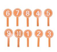 Toyvian 10 Pièces Pagaies de Score Portables Numérotées, Tableaux de Scores de Compétition en Mousse Orange, Légères et Faciles à Lire, pour Performances et Compétitions