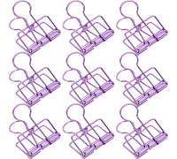 Toyvian 10 Pièces Pinces à Reliure Étoile pour Papier, Fer, Usage | Violet Pourpre, Surface Électroplaquée Lisse sans Bavure, pour Cartes et Rapports, Marqueurs Calendrier