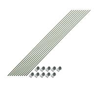 Toyvian 10 Pièces Piquets de Support pour Plantes Vert en Plastique avec Clips Réutilisables pour Fleurs et Succulentes, Offrant Stabilité et Empêchant la Déformation, pour Jardins