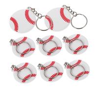 Toyvian 10 Pièces porte-clés ballon de sport sportif faire la fête simple pendentifs clés de sport porte-clés de sport pour l'équipe porte-clés design boules porte-clés de football PVC