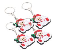 Toyvian 10 Pièces Porte Clés de Noël Cartoon Pendentif Sac Décoratif Père Noël Accessoire et Pratique pour de Fête