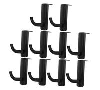 Toyvian 10 Pièces Rack de crochet casque écouteurs crochet headset stand holder support mural casque audio accroche Black