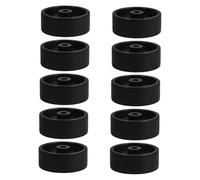 Toyvian 10 Pièces Roulettes de chauffage à gaz roulette charge lourde universelles PP Black