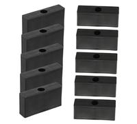 Toyvian 10 Pièces Serrures De Fenêtres Coulissantes Bande D'étanchéité De Porte En Silicone Plaque De Renfort De Porte En Métal Bouchon De Fenêtre Nylon Black