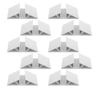 Toyvian 10 Pièces Stabilisateur de Barrière pour Animaux, Support de Clôture pour Chien, Base Triangulaire en Abs Blanc, Design Robuste, Compatibilité pour Clôture Autoportante et