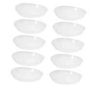 Toyvian 10 Pièces Tapis de Pot de Fleur Soucoupe végétale Grands Pots de Plantes en Plein air Plant des soucoupes en Pot Plateau de Fond de Pot à Fleurs bac à Fleurs en Plastique Blanche