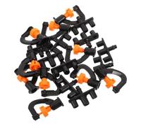 Toyvian 10 Pièces Tête D'arrosage Rotative G pour Jardinage Domestique, Plastique Noir Résistant la Corrosion avec Mécanisme Auto-Rotatif et Raccord Barb 4/7mm pour Plates-Bandes