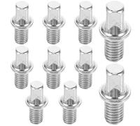 Toyvian 10 Pièces Vis à Tambour Argentée en Fer Plaqué, Surface Lisse et Taille Précise, Boulons Doubles Filetages pour Réparation de Tambour et Axe de Pédale