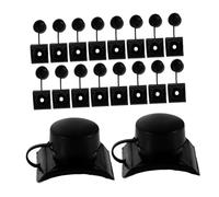 Toyvian 100 Bouchons de Vis Étanches et Résistants aux Intempéries, Fixation Rapide Capuchons en Plastique Noir pour Tuiles pour Vis de Perçage