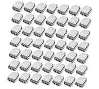 Toyvian 100 Boucles de Lacets en Acier Inoxydable Argenté Bloque Lacets Métalliques Pratiques et Solide pour Chaussures de Course Connecteurs de Faciles à Fixer Accessoires