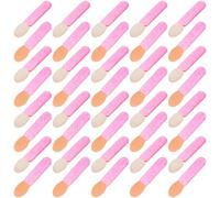 Toyvian 100 Mini Applicateurs Maquillage Fard à Paupières et Lèvres Pinceaux Sticks Portables Rose Fuchsia Ensemble Polyvalent 100 Pièces pour Voyage et Usage Quotidien
