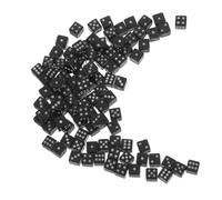 Toyvian 100 Mini Dés Noirs Cubiques à 6 Faces en Plastique, Points Précis, Ultra Compacts pour Jeux de Société, Loisirs Créatifs et Soirées Entre Amis, Set de 100 Pièces Portable