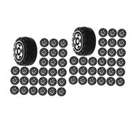 Toyvian 100 Pcs Hub Petites Roues Accessoires Auto Simulateur Miniature Robot Bricolage Roues De Voiture Pneu Jouet Ensemble Voiture Assembler Roues Voiture Télécommandée Mini Voiture