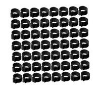 Toyvian 100 pièces Bague Pied Pigeon Noire sans Marque Anneaux Identification Réutilisables pour Oiseaux et Volaille Lot de Clips Pigeon Accessoires