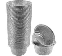 Toyvian 100 pièces Caissettes Aluminium pour Cupcakes et Muffins Moules Résistants Chaleur Supports Recyclables pour Tartes Desserts et Pâtisseries Usage Domestique et Professionnel