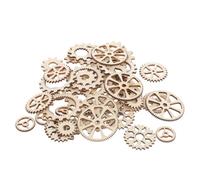 Toyvian 100 Pièces de Roues Artisanales en Bois Naturel, Lot Mixte de Tailles, pour DIY Loisirs Créatifs et Décoration Bois, Accessoires Scrapbooking, Puzzle Manuel Éducatif Famille