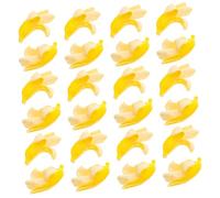Toyvian 100 Pièces Décoration de Bananes simulée Fruits artificiels de Couleur vive Faux Fruits réalistes Sculpture de Banane Fausse Nourriture résine Jaune