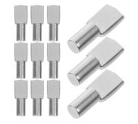 Toyvian 100 Pièces Épingles D'étagère en Acier Inoxydable 5mm Forme Cuillère Support Invisible pour Garde-robe et Bibliothèque Installation Facile Usage Multiple
