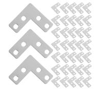 Toyvian 100 Pièces Équerre D’Angle Robuste en Acier Inoxydable | Design Multitrous, pour Table et Chaise, Usage DIY Maison et Pose D’étagère