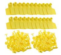 Toyvian 100 pièces Étiquettes Auriculaires Pratiques pour Bétail Jaunes sans Texte Résistantes Aux Températures pour Identification Pâturage