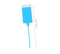 Toyvian 100 Pièces Étiquettes Expédition Plastique Bleu Lot Espace pour Câbles et Bagages Faciles à Installer et Identifier les Colis