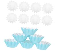 Toyvian 100 pièces Lot de Caissettes à Muffins Papier Bleu Liners de Cuisson pour Cupcakes Pâtisserie et Fêtes Moules Papier Ondulés pour Desserts et Gâteaux