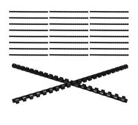 Toyvian 100 Pièces Peignes de Reliure en Plastique Noir 21 Trous 6mm pour | Reliure Spirale Stable sans Outil, Bords Lisses, pour Étudiants et Dossiers de Bureau