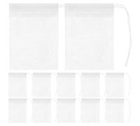 Toyvian 100 Sachets Infuseurs à Thé en Non-tissé Blanc, Usage Unique, Faciles à Ouvrir et Fermer, Adaptés pour Épices et Thé en Vrac, pour Noël ou Anniversaire