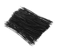 Toyvian 1000 Pièces Attaches de Câble en Fer Galvanisé Noir, Résistantes à l'usure et Robustes, Sangles de Fixation pour Organiser Câbles et Jardin