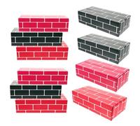 Toyvian 10pièces Jeu De Construction Carton Briques pour Garçon Fille Blocs De Construction Jouet Éducatif Création De Formes Et Figures Variées