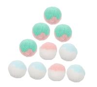 Toyvian 10pièces Lot de Balles Peluche pour Chat Jouets à Mâcher Couleurs Aléatoires Taquin pour Chat