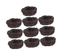 Toyvian 10pièces Miniature Resin Bird Nest with Eggs Mini Decorative Artificial Bird Ornaments for Easter Home and Wedding Decor Detailed Handmade Mini Nest Craft