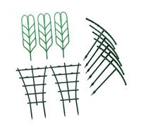Toyvian 11 Pièces Cadre d'escalade Cadre d'escalade Filet en Treillis Piquets De Plantes Treillis De Jardin Treillis avec Feuilles Artificielles Treillis Empilable Planteur Plastique Green