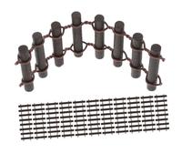 Toyvian 12 Mini-Clôtures en Bois Café pour Décoration Jardin Miniature Bordure Paysagère DIY Accessoire Photo de Mini-Maison Lot de 12 Pièces Compactes et Faciles à Transporter