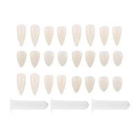 Toyvian 12 paires Fausse Dent Vampire Lot avec Pellets Accessoire Cosplay Halloween Dents de Vampire Réalistes pour Costume Zombie Mascarade