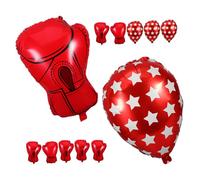 Toyvian 12 Pièces Ballons de Boxe Gonflables et de Rouge Décorations de Fête Sportives pour Anniversaire Thème Lutte et Boxe