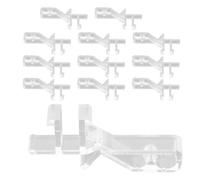 Toyvian 12 Pièces Clips Transparents en PC pour Stores Verticaux avec Rainure Arrière, Résistants et Stables, Accessoires pour Espaces Commerciaux et Hôtels