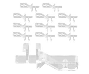 Toyvian 12 Pièces Clips Transparents en PC pour Stores Verticaux avec Rainure Arrière, Résistants et Stables, Accessoires pour Espaces Commerciaux et Hôtels